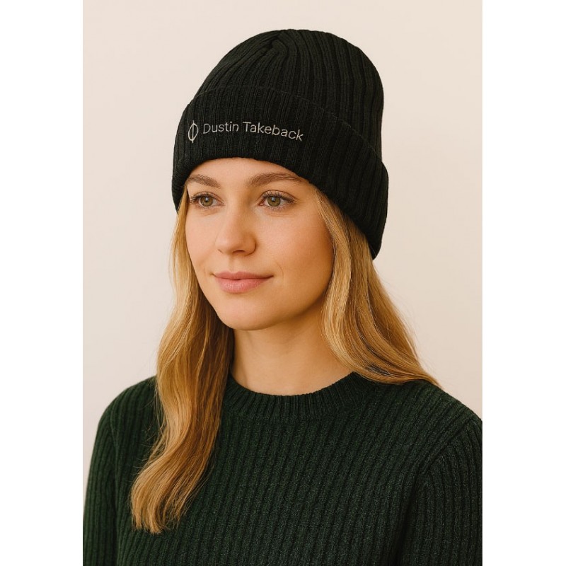 Knitted hat Black with logo