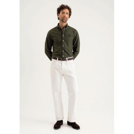 Oxford shirt Mens style Green Regular fit