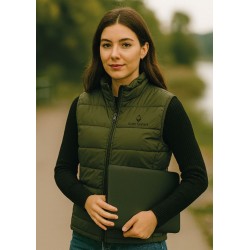 Womens  light quilted vest Green